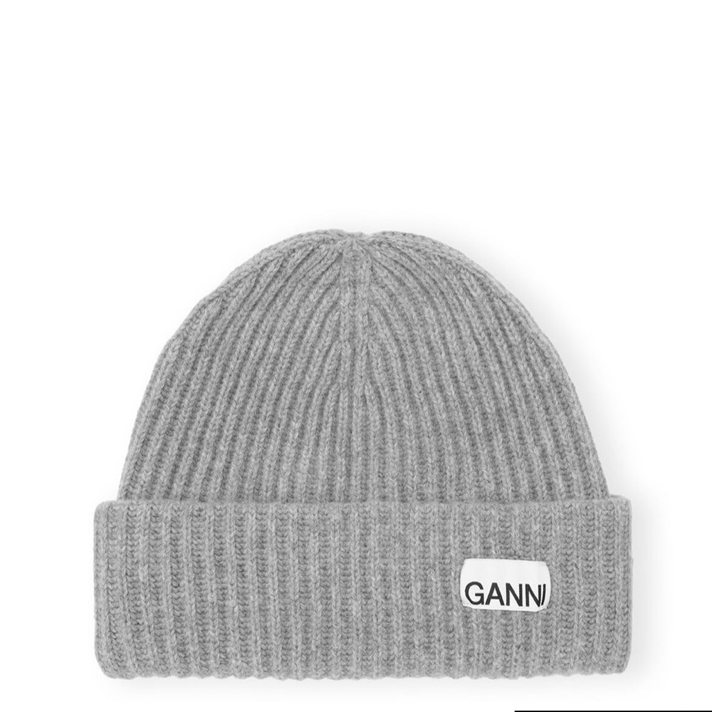 GANNI wool knit beanie